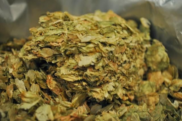 pile of aged hops