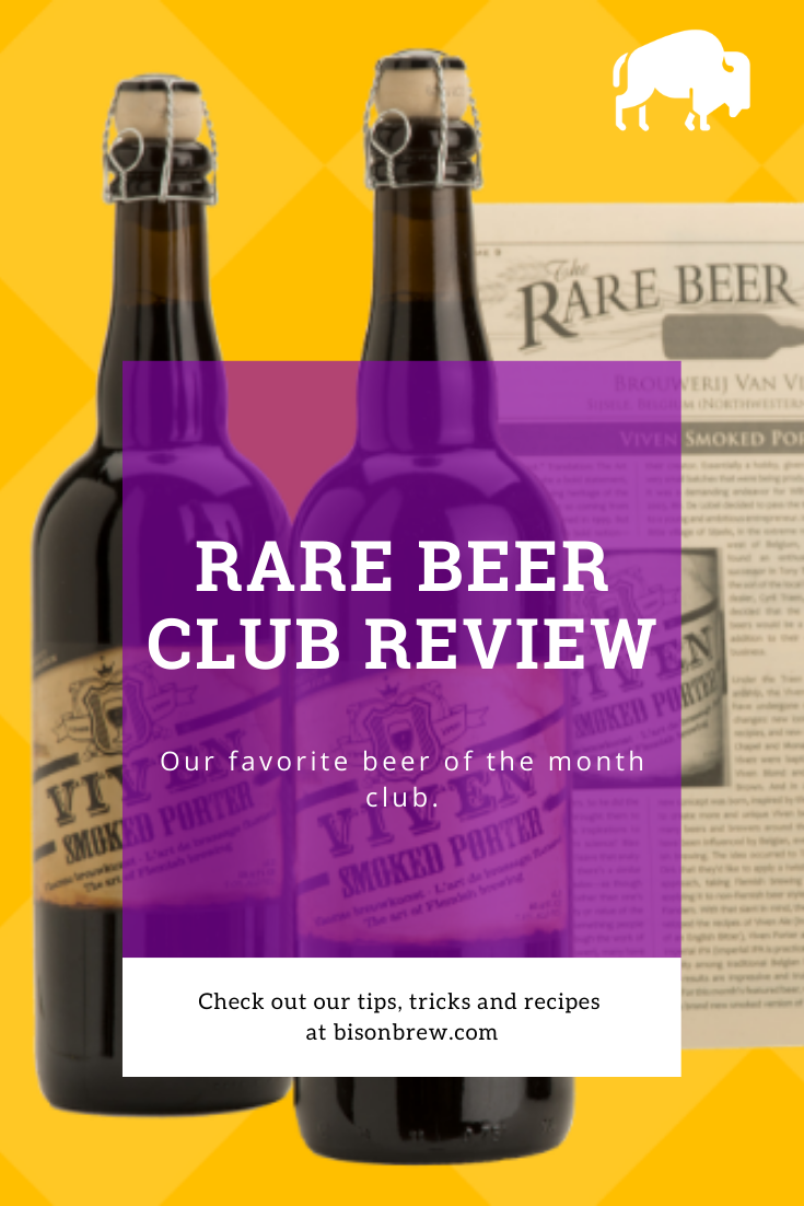 rare beer club newsletter with 2 bottles of cigar city tocobaga and viven smoked porter