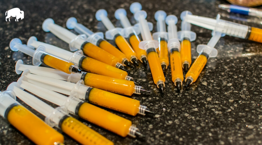 syringes full of hop extract