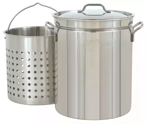 Bayou Classic 10 Gal. Stainless Stockpot with Basket